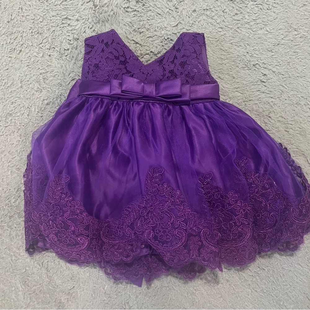 SHEIN *NEW* Purple Lace Formal Baby Dress
